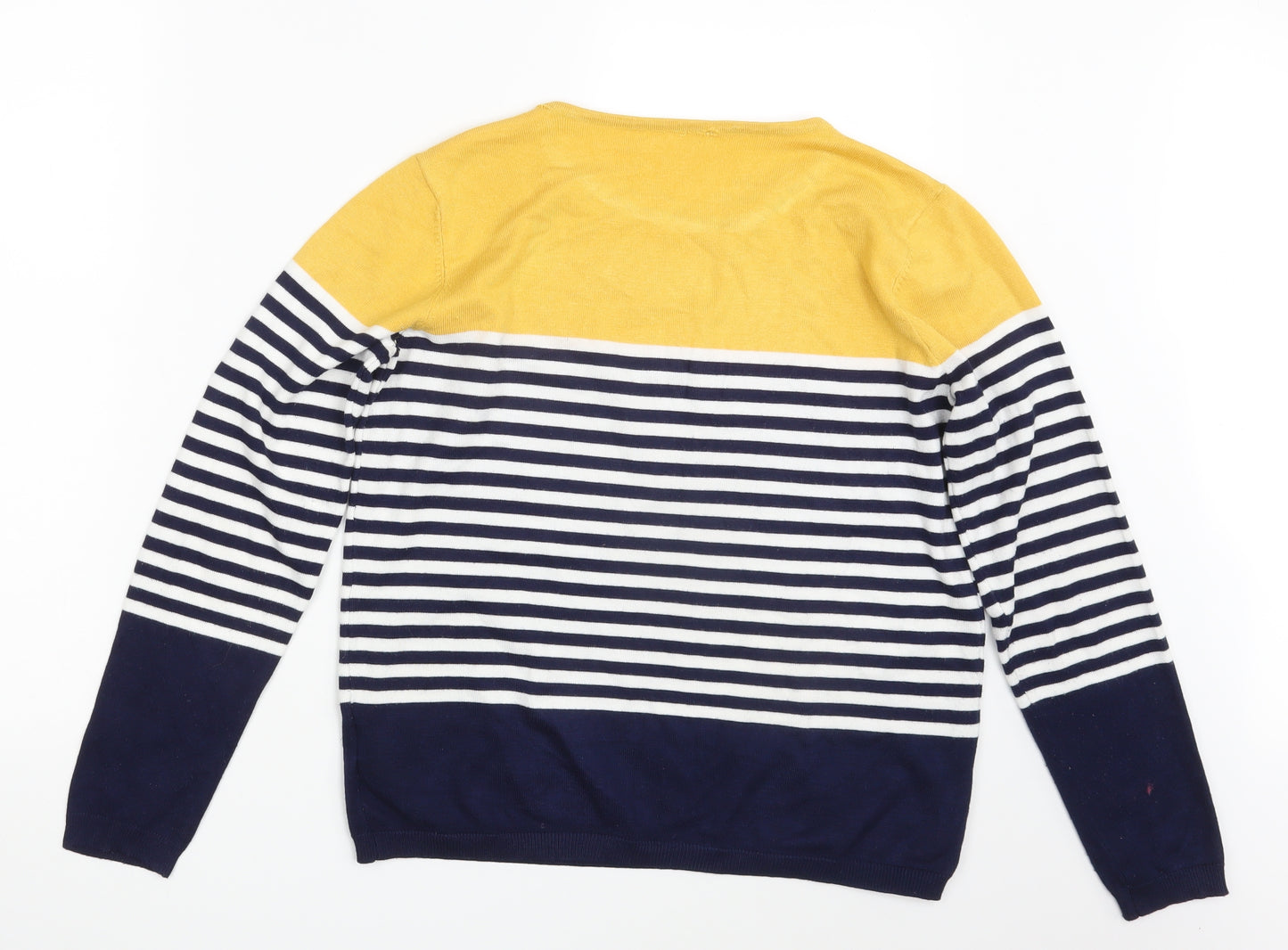 Preworn Womens Multicoloured Striped  Pullover Sweatshirt Size 14