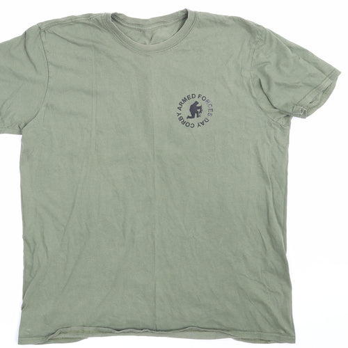 Preworn Mens Green    T-Shirt One Size  - Corby Armed Forces Day