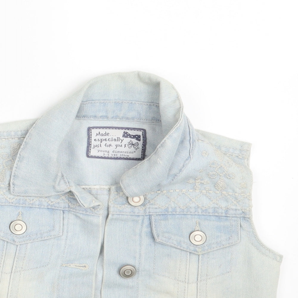 Denim Co. Girls Blue  Denim Jacket  Size 3-4 Years