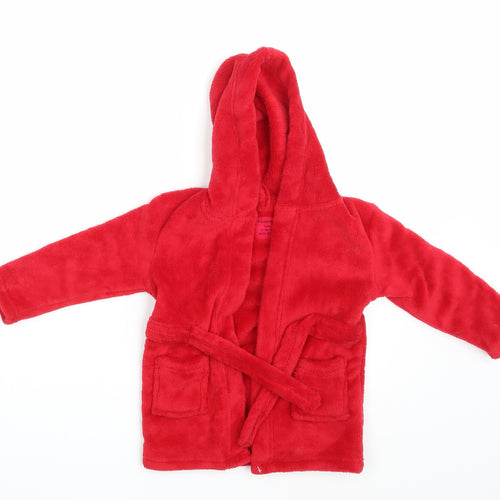 Primark Baby Red Solid  Babydoll Robe Size 12-18 Months