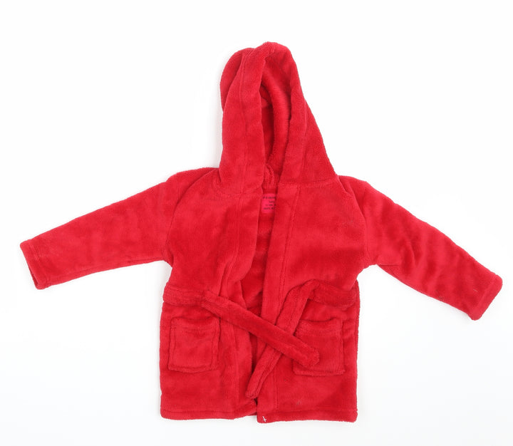 Primark Baby Red Solid  Babydoll Robe Size 12-18 Months