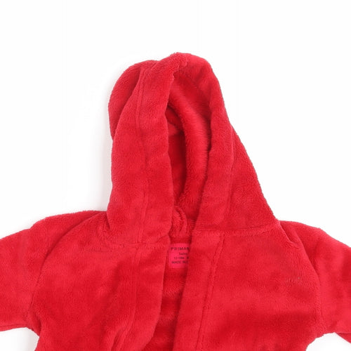 Primark Baby Red Solid  Babydoll Robe Size 12-18 Months