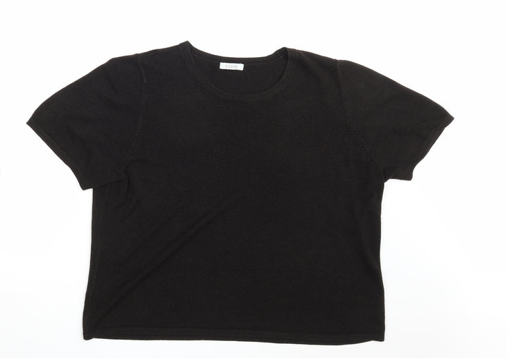 M&S Womens Black Pullover Sweatshirt Size 22