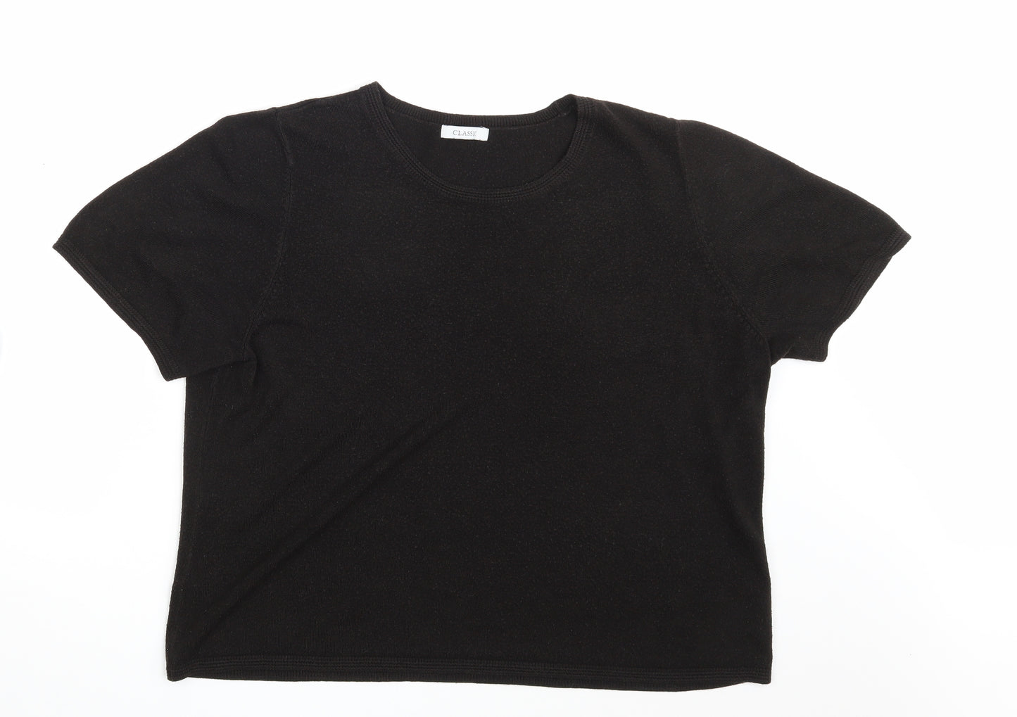 M&S Womens Black   Pullover Sweatshirt Size 22