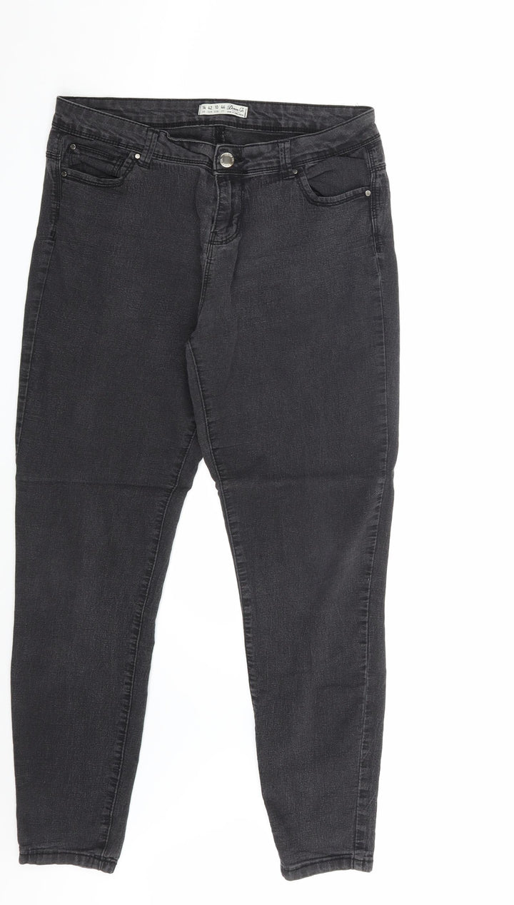 Denim Co. Womens Black Denim Skinny Jeans Size 14 L28 in
