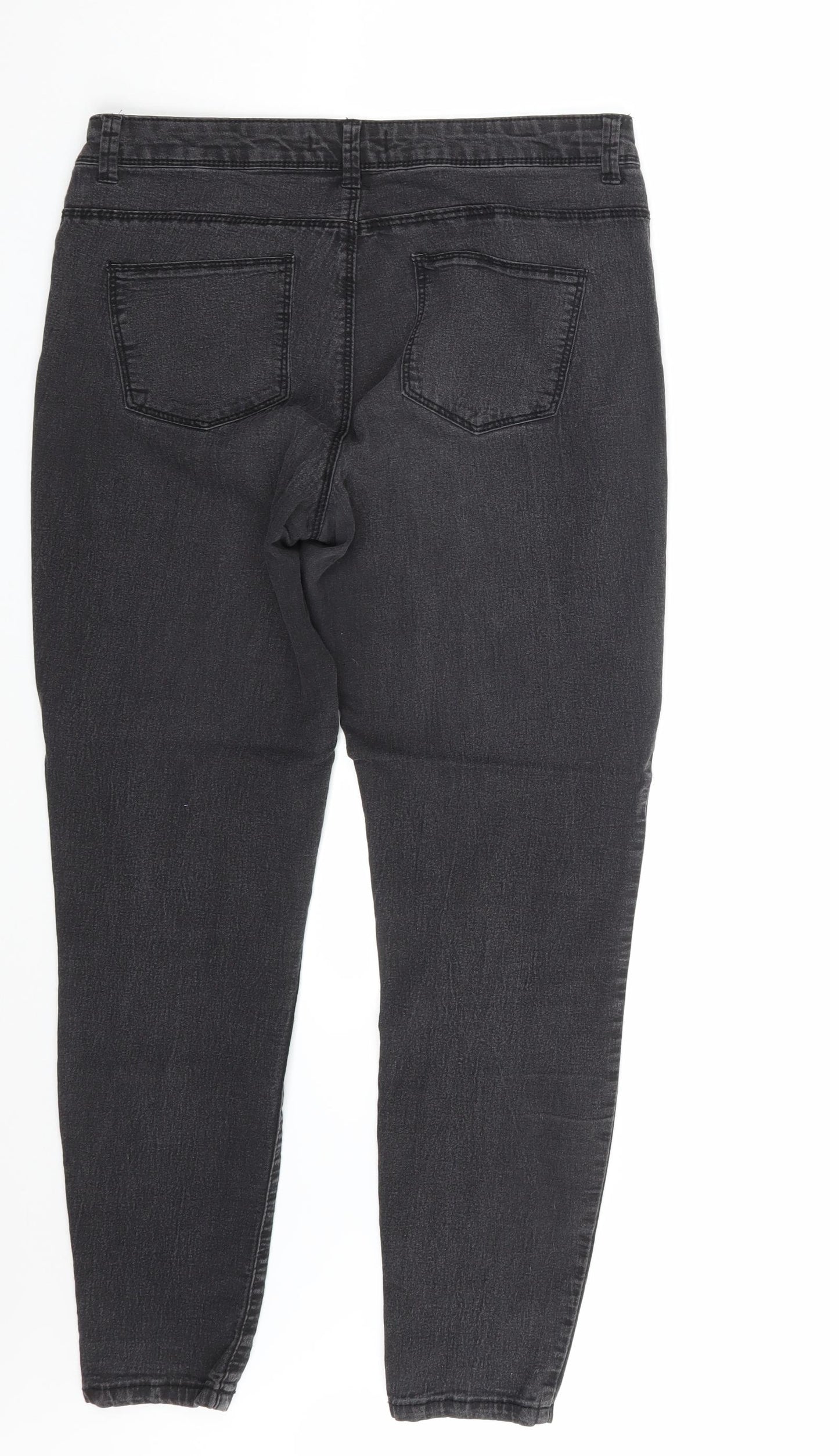 Denim Co. Womens Black  Denim Skinny Jeans Size 14 L28 in