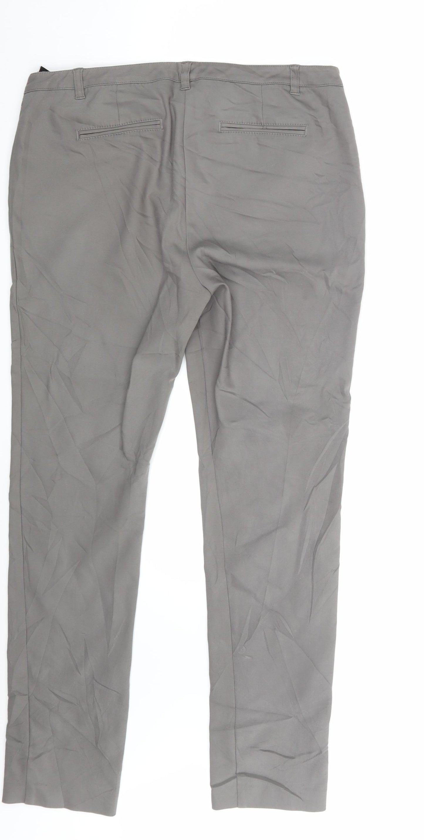 Autograph Womens Grey   Chino Trousers Size 14 L29 in