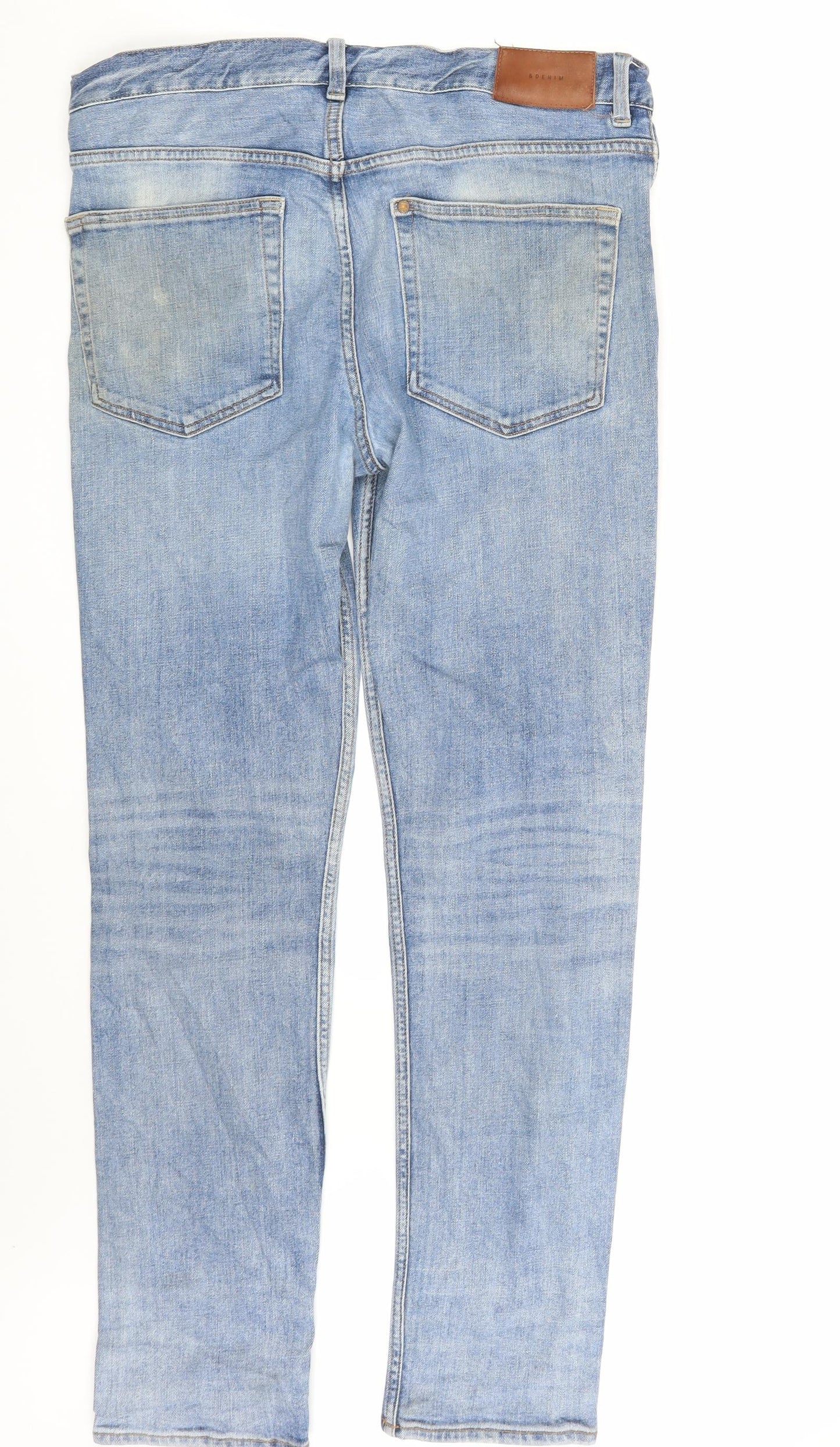 & Denim Mens Blue  Denim Skinny Jeans Size 34 in L32 in