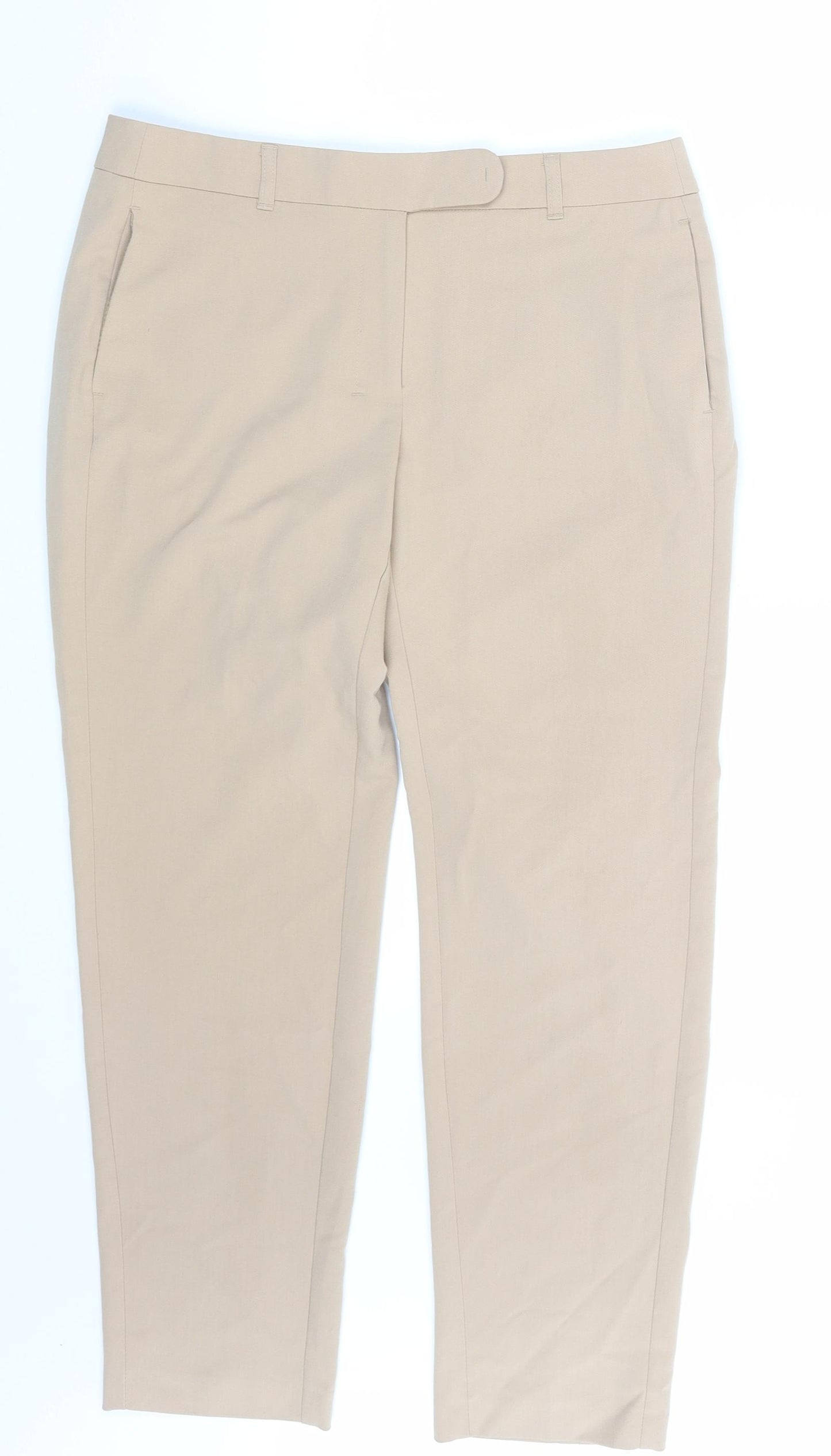 Dorothy Perkins Womens Beige   Chino Trousers Size 10 L26 in