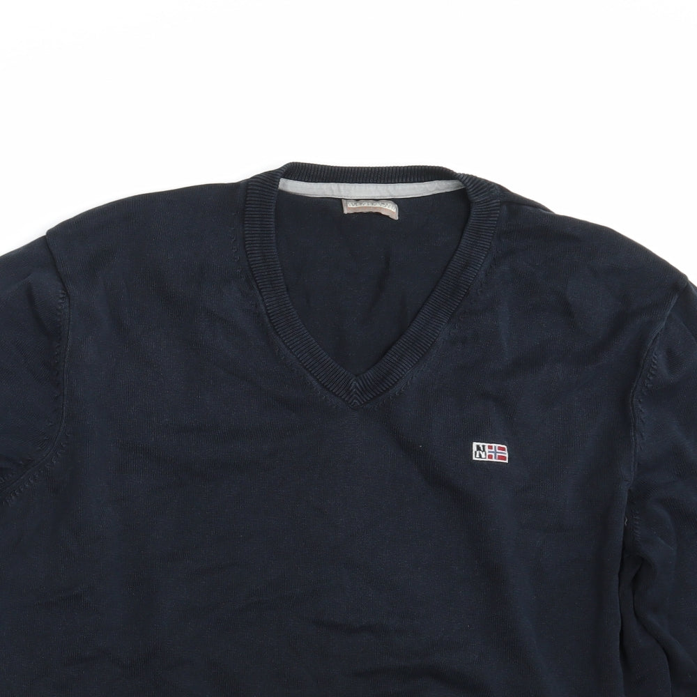 Napapijri Mens Blue   Pullover Sweatshirt Size XL