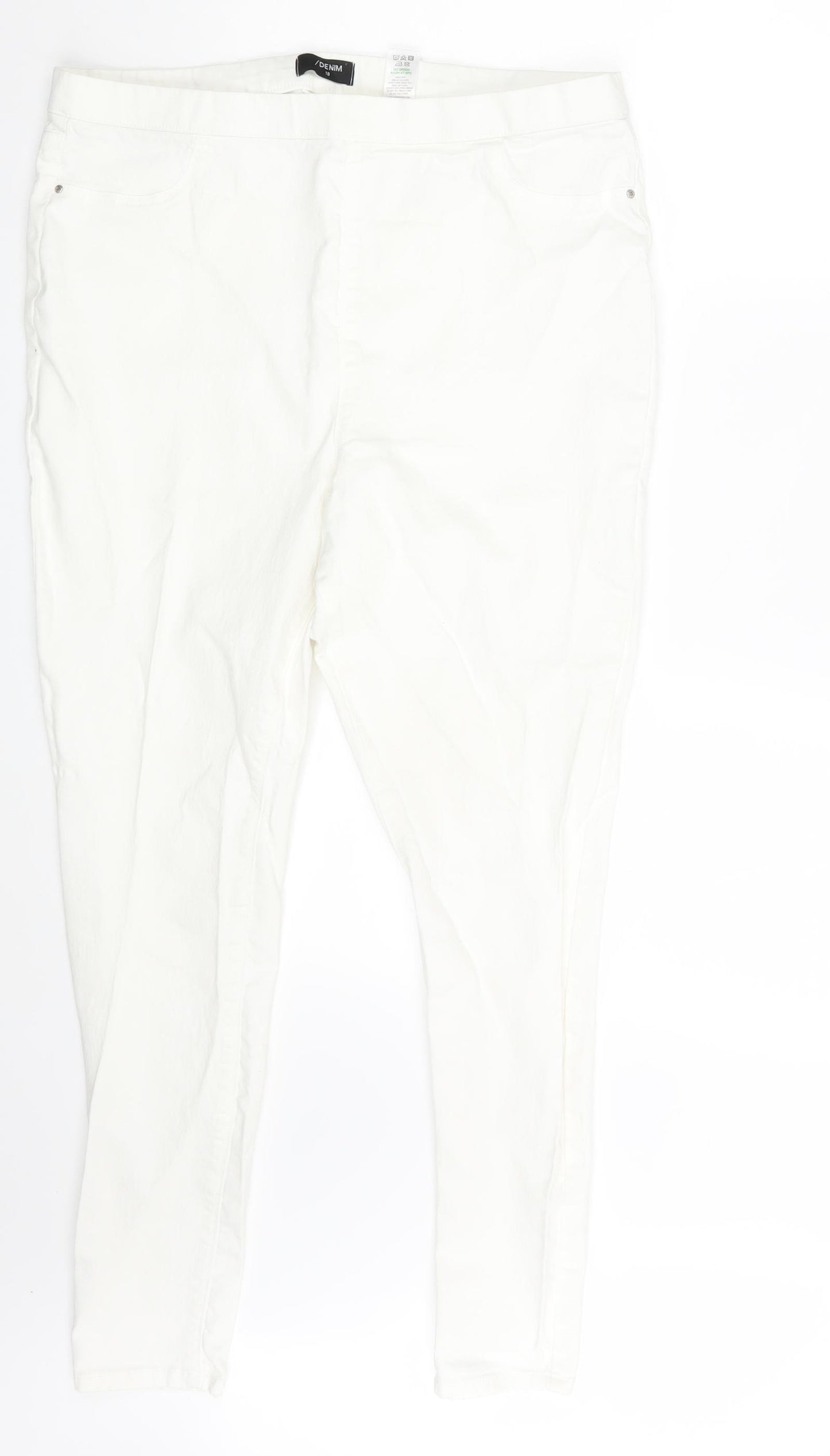 Matalan Womens White  Denim Jegging Jeans Size 18 L28 in
