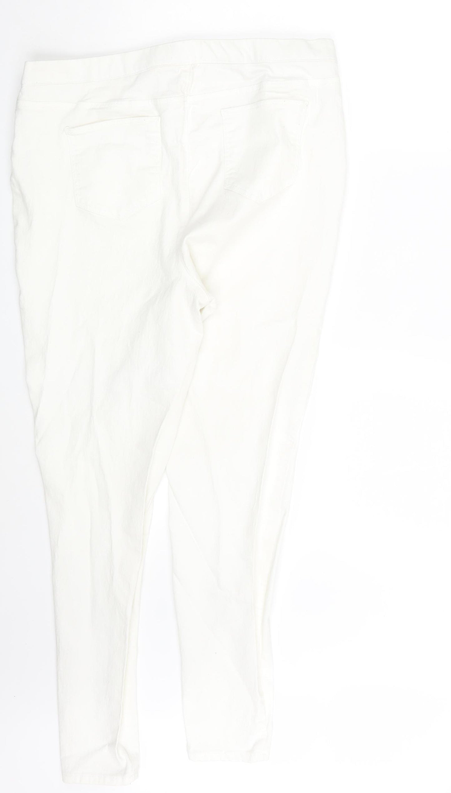 Matalan Womens White  Denim Jegging Jeans Size 18 L28 in