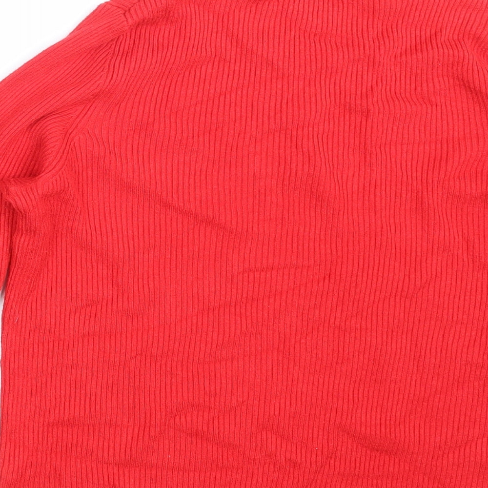 M&S Womens Red   Pullover Sweatshirt Size 16