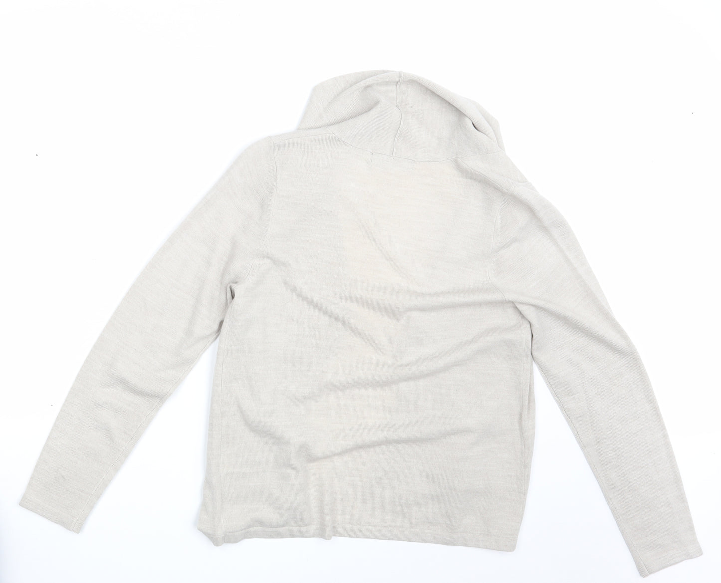 M&S Womens Beige   Wrap Jumper Size M