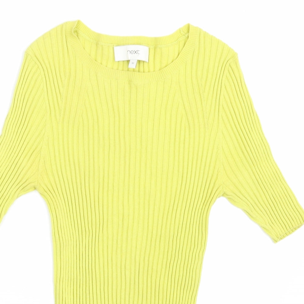 NEXT Womens Yellow   T-Shirt Dress  Size 12
