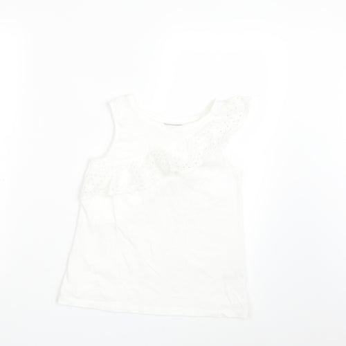 Matalan Girls White   Basic T-Shirt Size 12 Years