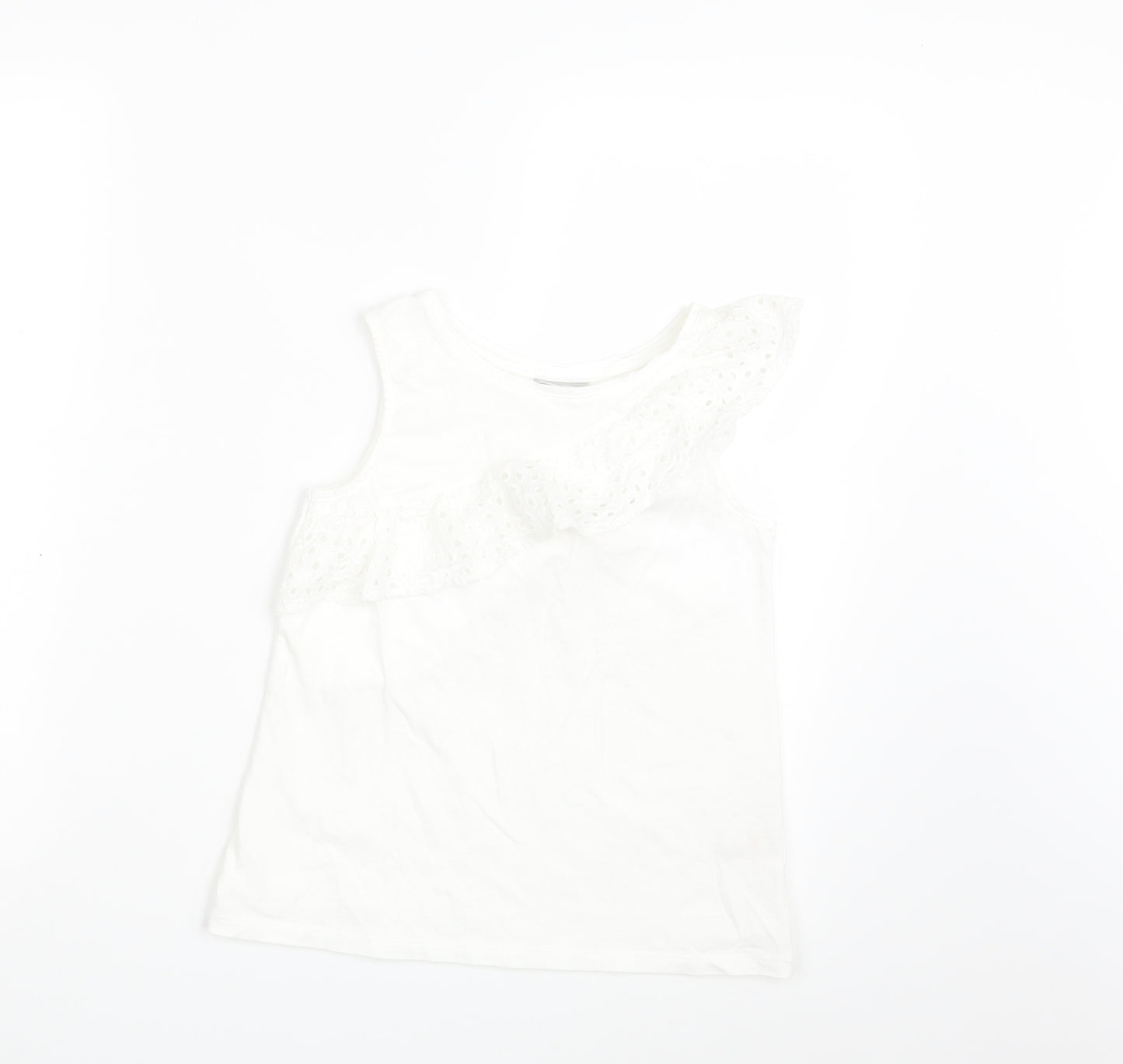 Matalan Girls White   Basic T-Shirt Size 12 Years