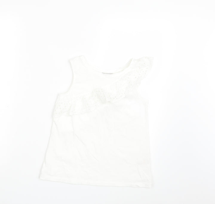 Matalan Girls White   Basic T-Shirt Size 12 Years