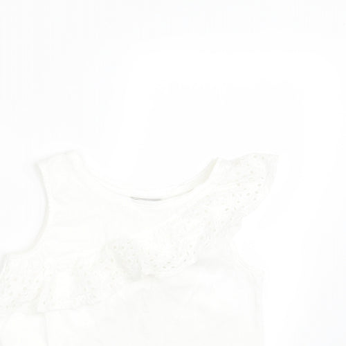 Matalan Girls White   Basic T-Shirt Size 12 Years