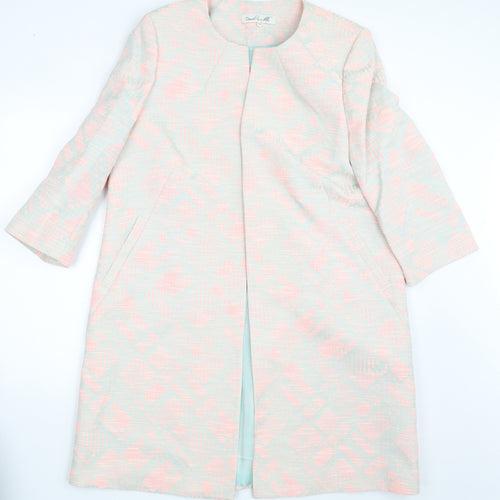 Damsel in a Dress Womens Pink Geometric  Overcoat Coat Size 18
