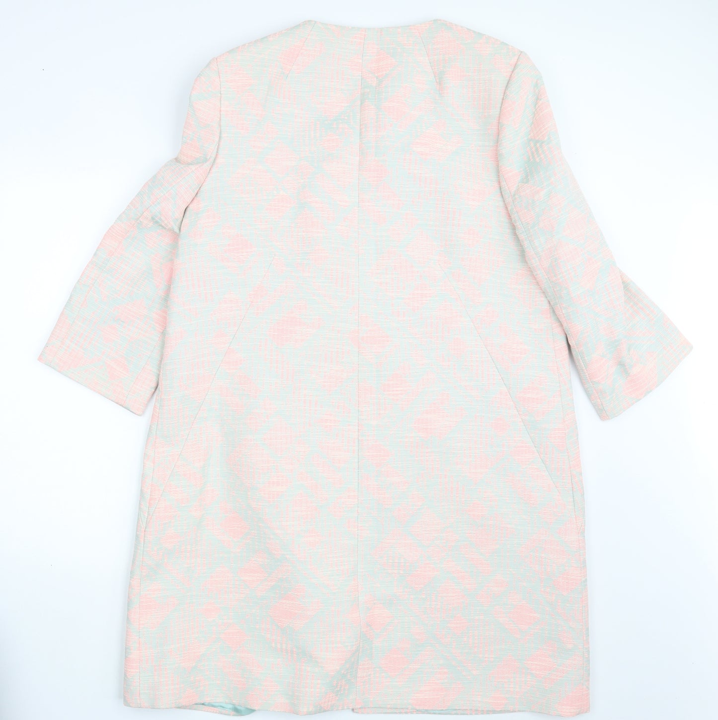 Damsel in a Dress Womens Pink Geometric  Overcoat Coat Size 18