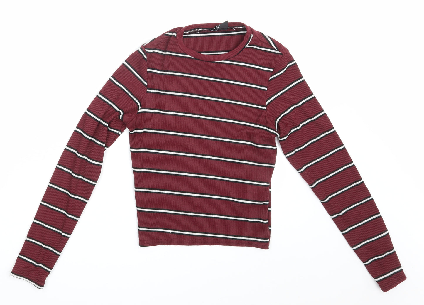 New Look Girls Purple Striped  Pullover Sweatshirt Size 12-13 Years