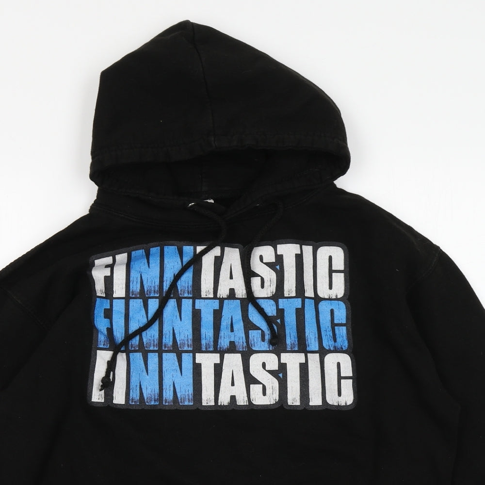 Just Hoods Mens Black   Pullover Hoodie Size M
