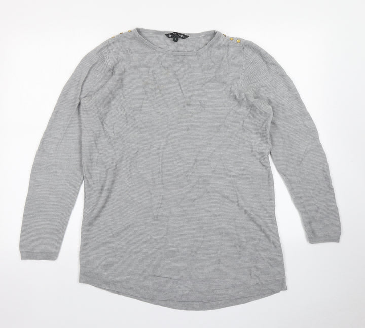Bonmarché Womens Grey  Knit Pullover Jumper Size 16
