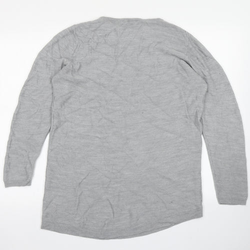 Bonmarché Womens Grey  Knit Pullover Jumper Size 16