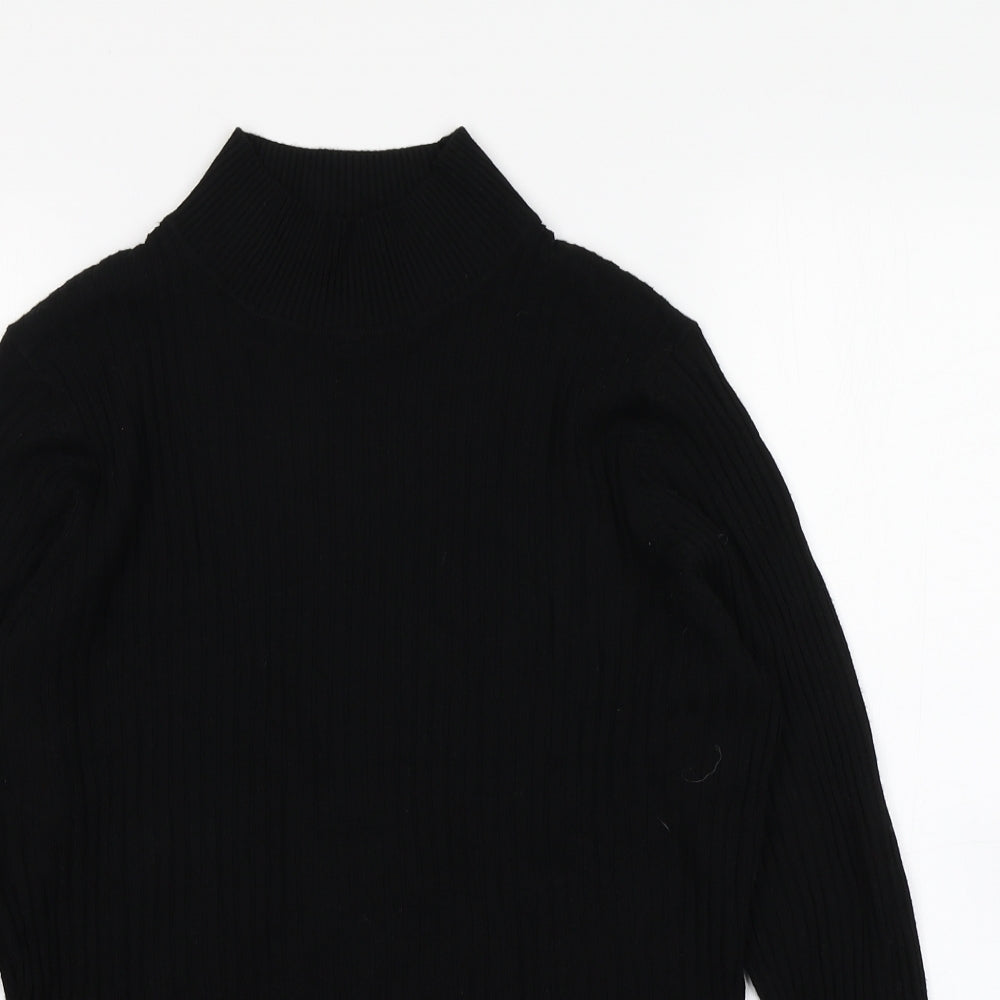 Nutmeg Womens Black  Knit Pullover Jumper Size 14