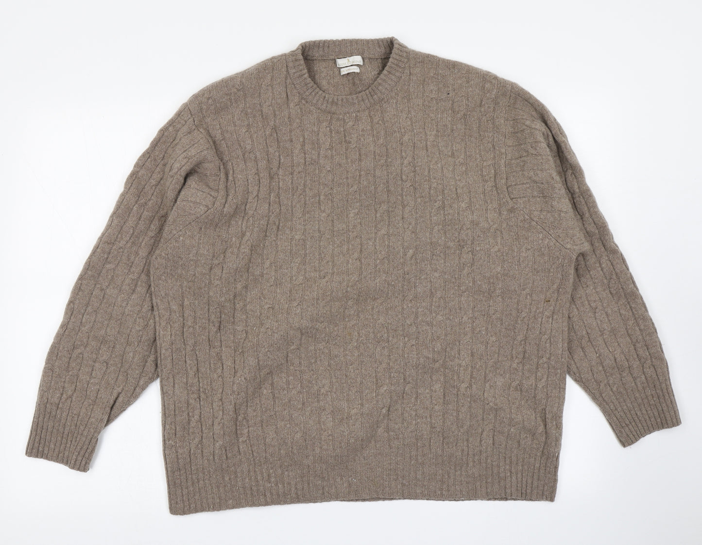 House of Bruar Womens Brown  Knit Pullover Jumper Size XL