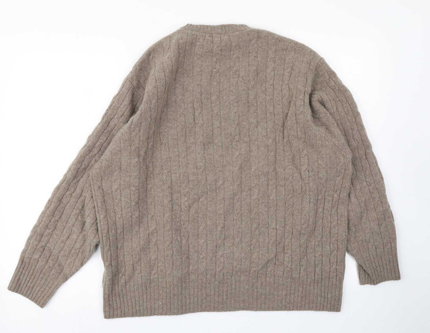 House of Bruar Womens Brown  Knit Pullover Jumper Size XL