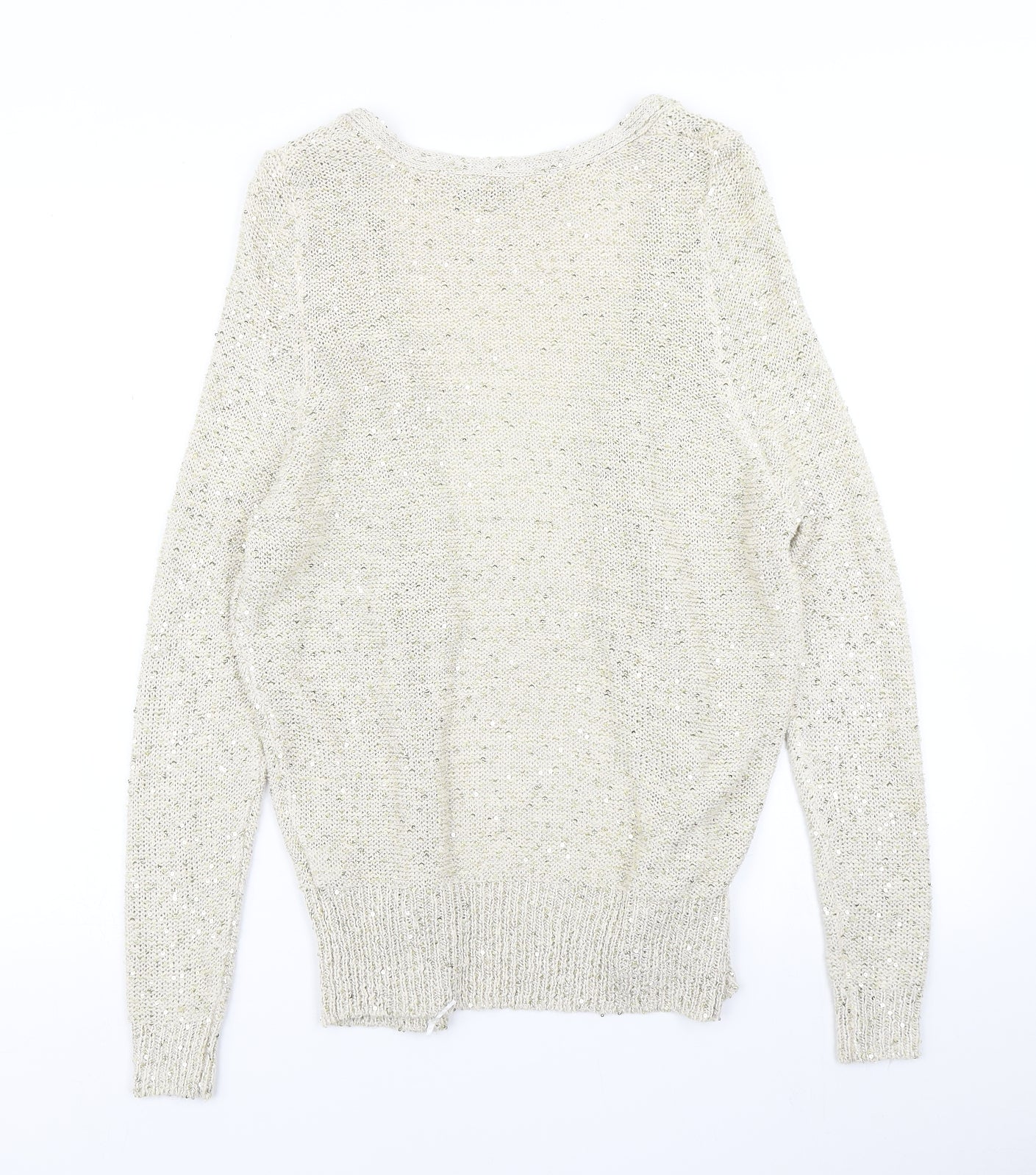 River Island Womens Gold  Knit Cardigan Jumper Size 8