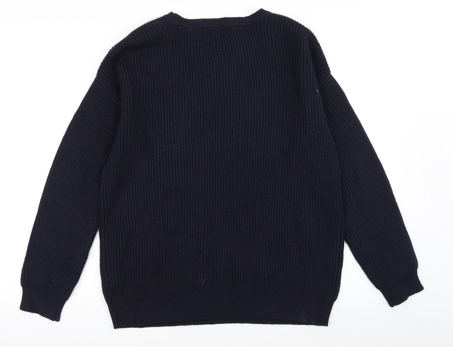 Papaya Womens Blue  Knit Pullover Jumper Size M