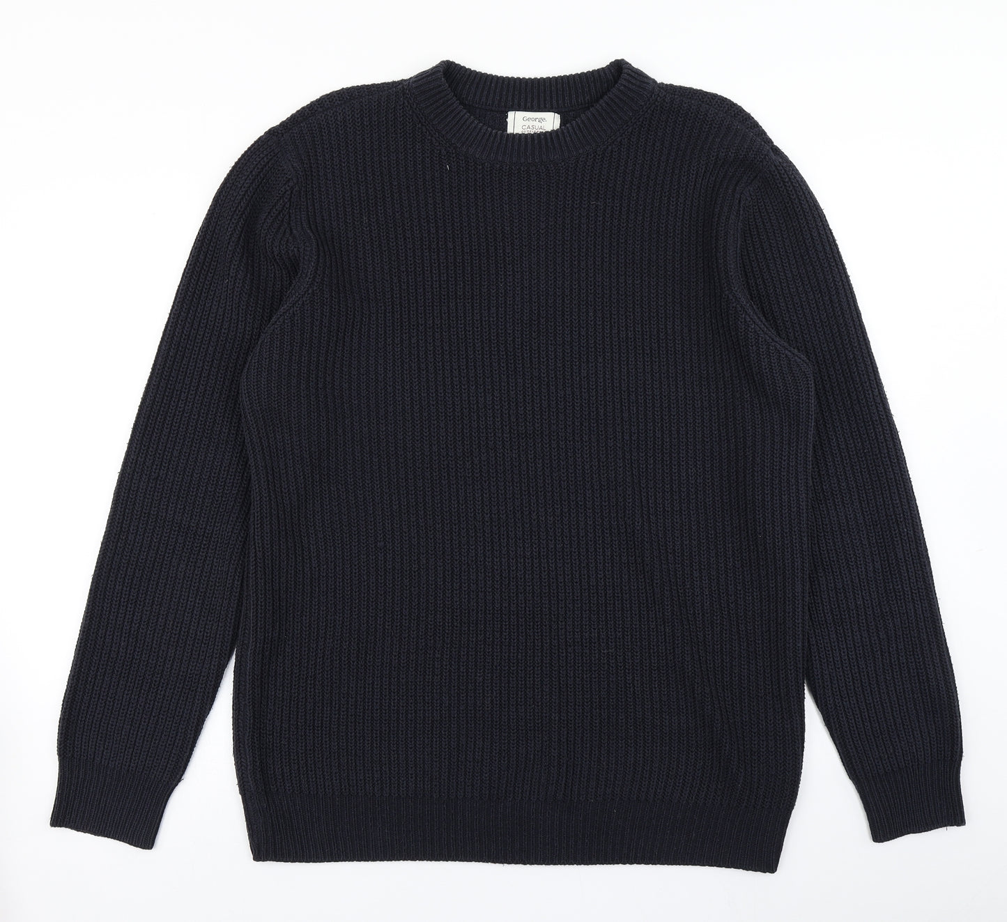 George Mens Blue  Knit Pullover Jumper Size XL