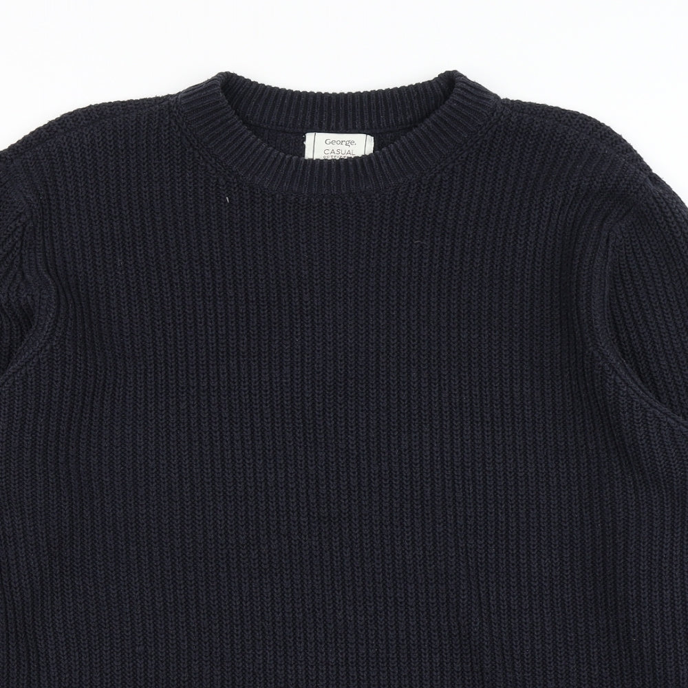 George Mens Blue  Knit Pullover Jumper Size XL