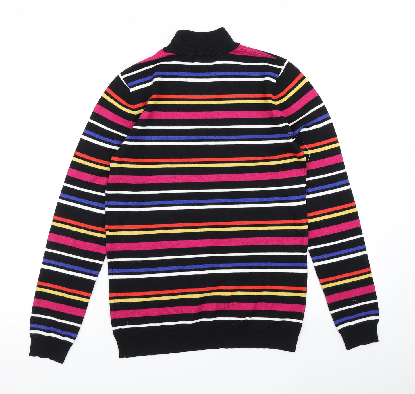 Papaya Womens Black Striped Knit Pullover Jumper Size 10