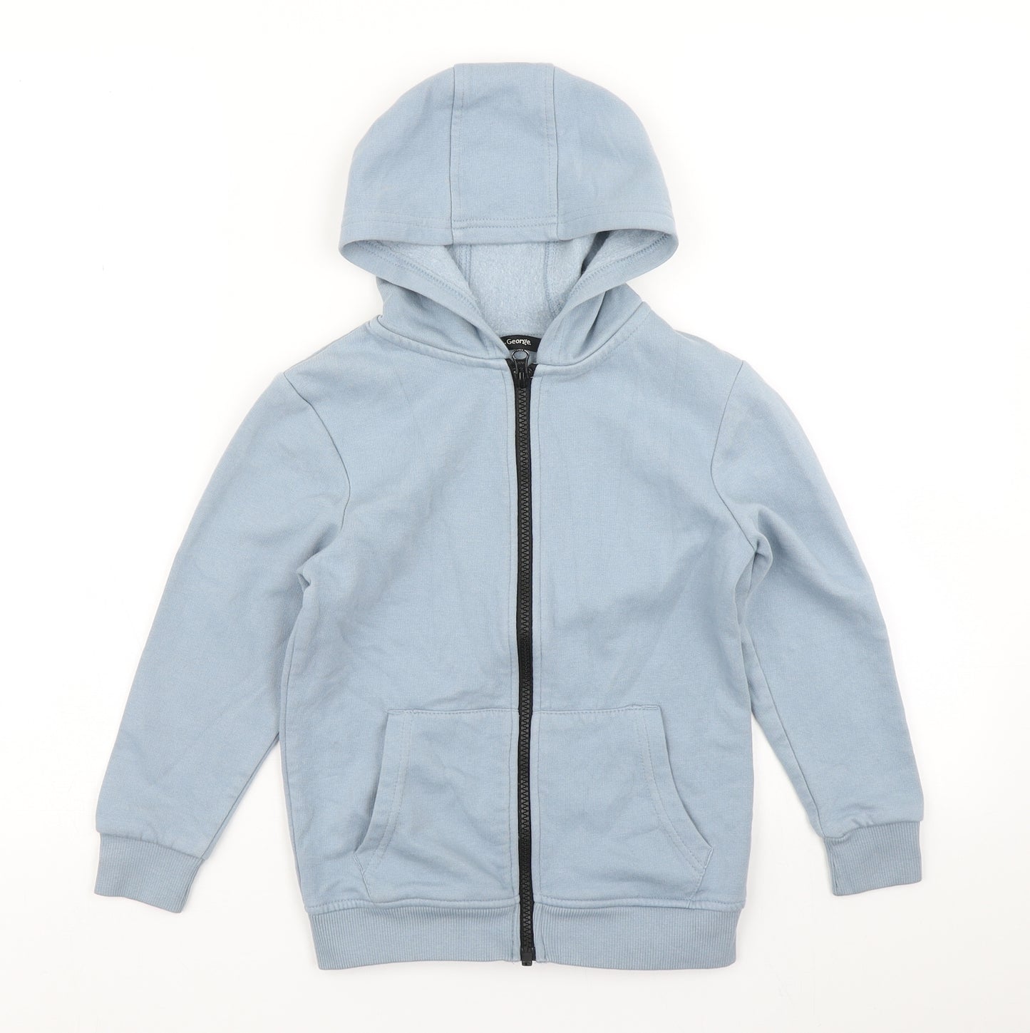 George Boys Blue   Full Zip Hoodie Size 6-7 Years