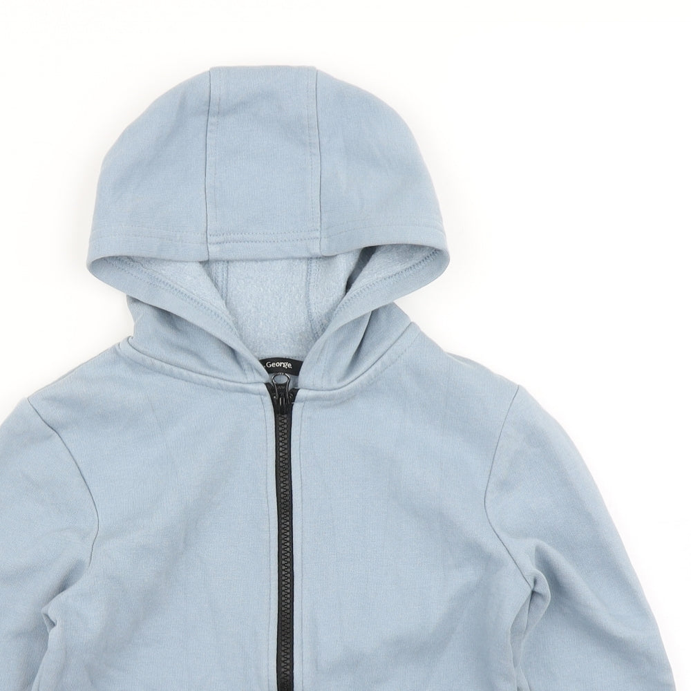 George Boys Blue   Full Zip Hoodie Size 6-7 Years