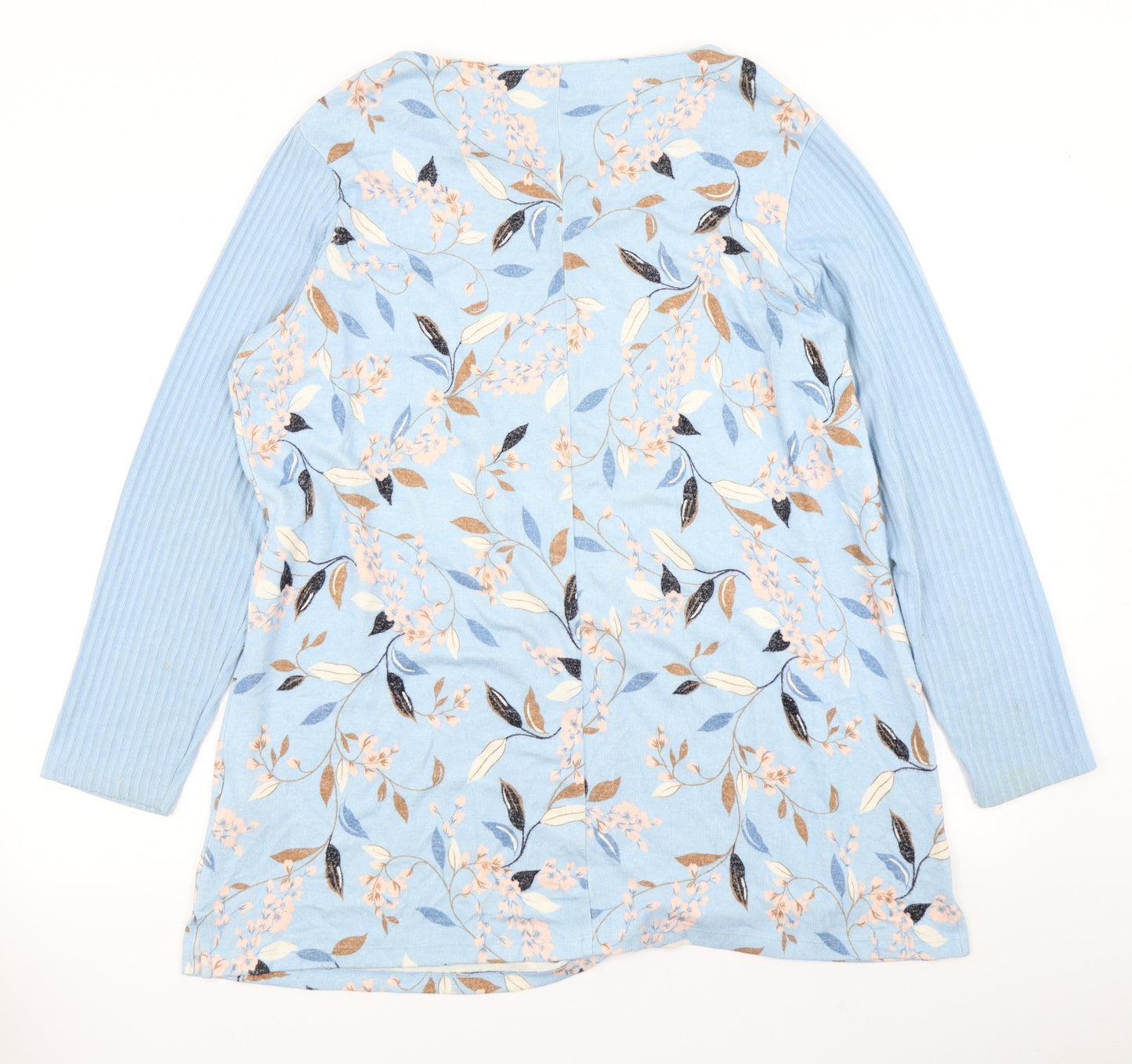 Classic Womens Blue Floral  Basic T-Shirt Size 20