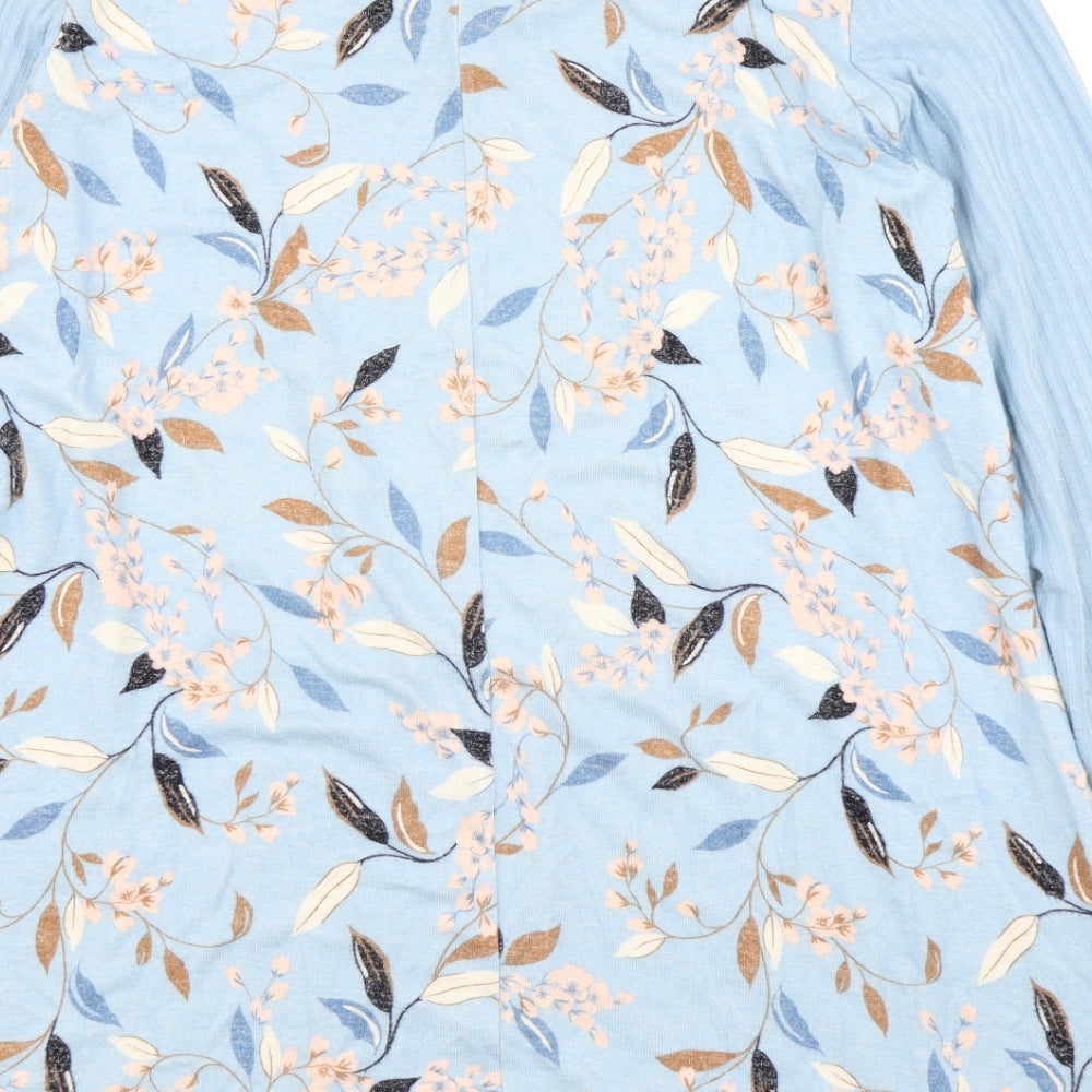 Classic Womens Blue Floral  Basic T-Shirt Size 20