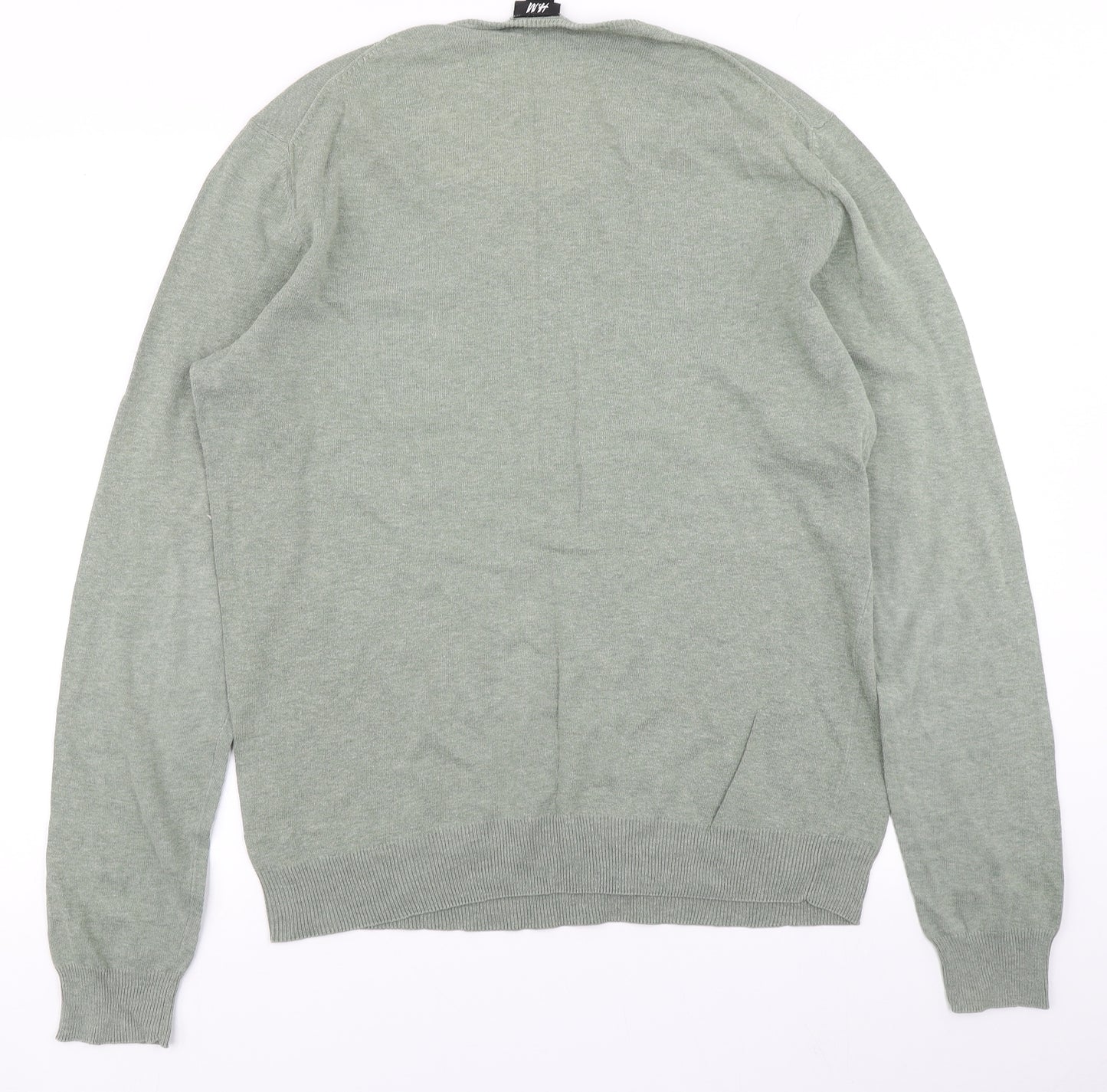 H&M Mens Green  Knit Pullover Jumper Size L