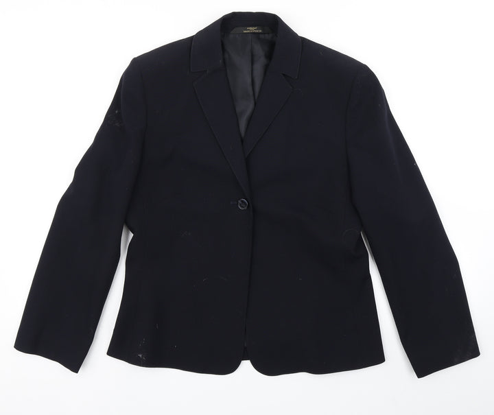 St Michael Womens Blue Jacket Blazer Size 10