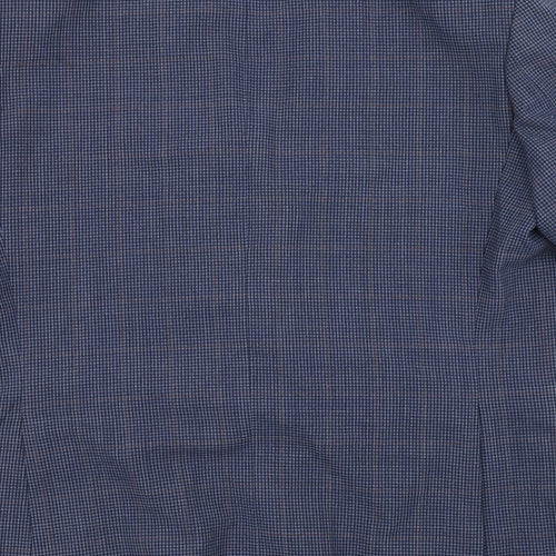 Greenwoods Mens Blue Plaid  Jacket Blazer Size 40