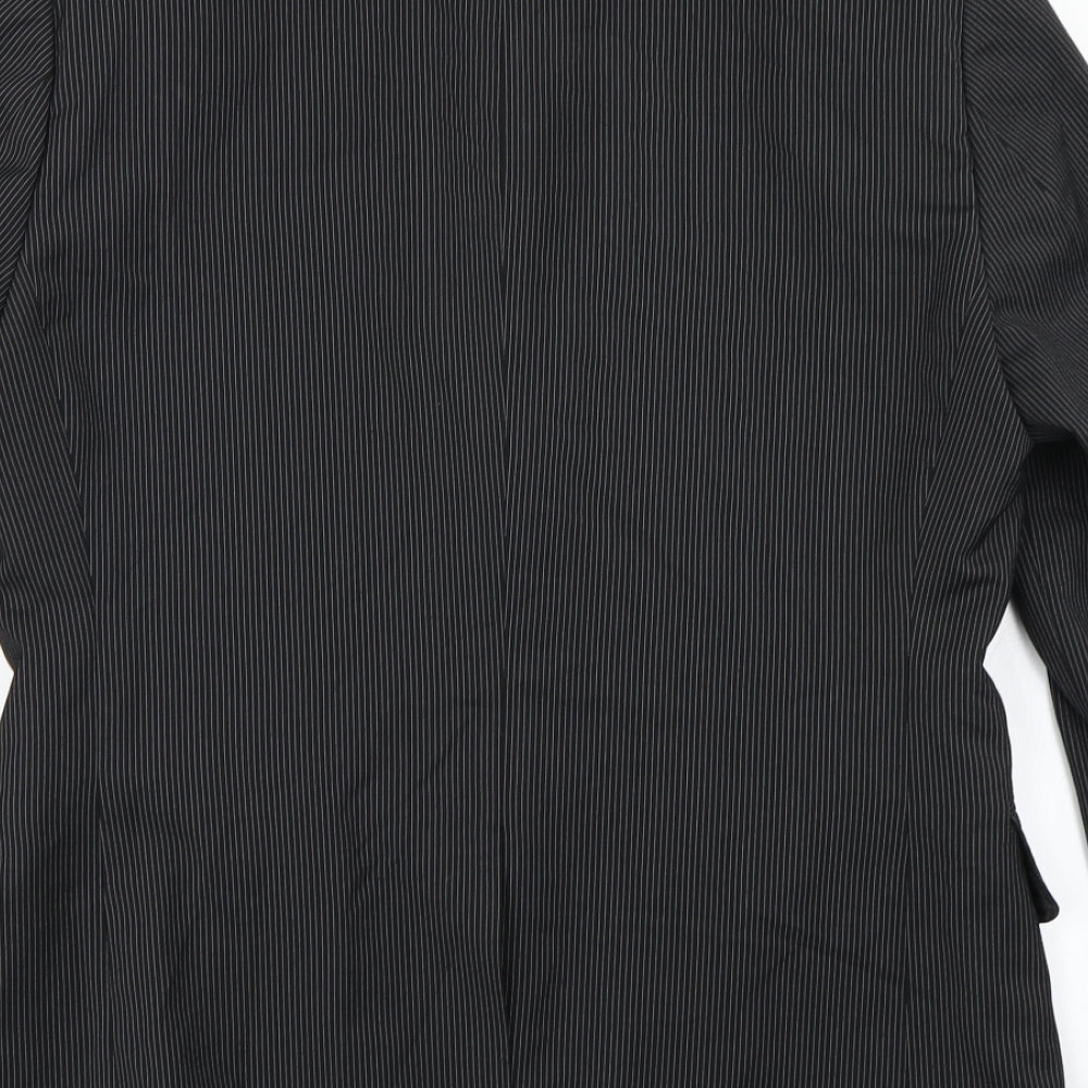 H&M Mens Black Striped  Jacket Blazer Size S