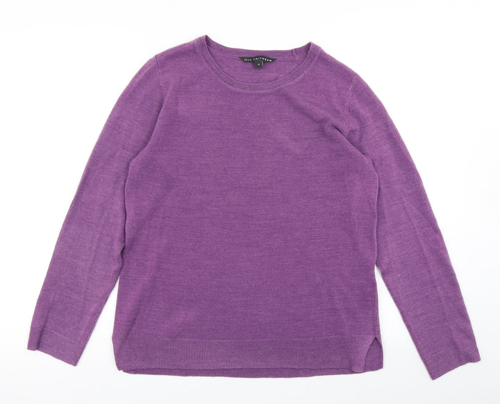 M&Co Womens Purple  Knit Pullover Jumper Size 12