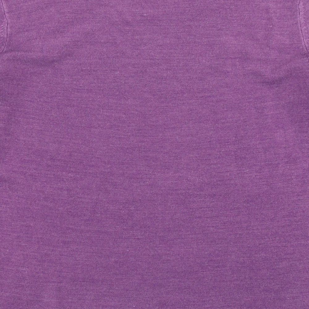 M&Co Womens Purple  Knit Pullover Jumper Size 12