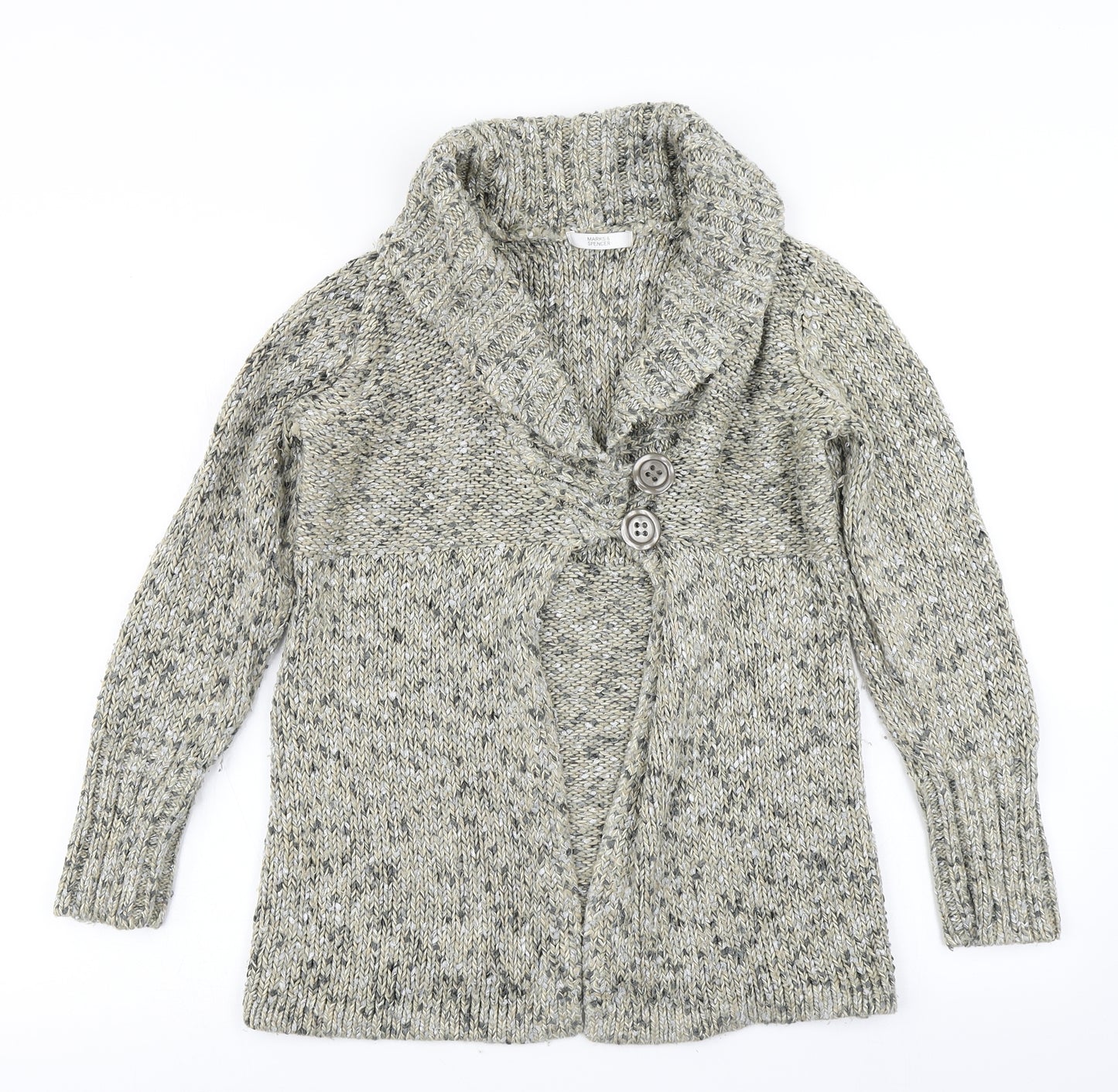 Marks & Spencer Womens Brown  Knit Cardigan Jumper Size 10