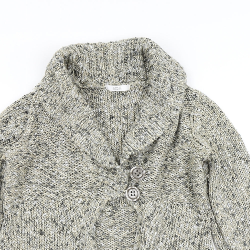 Marks & Spencer Womens Brown  Knit Cardigan Jumper Size 10