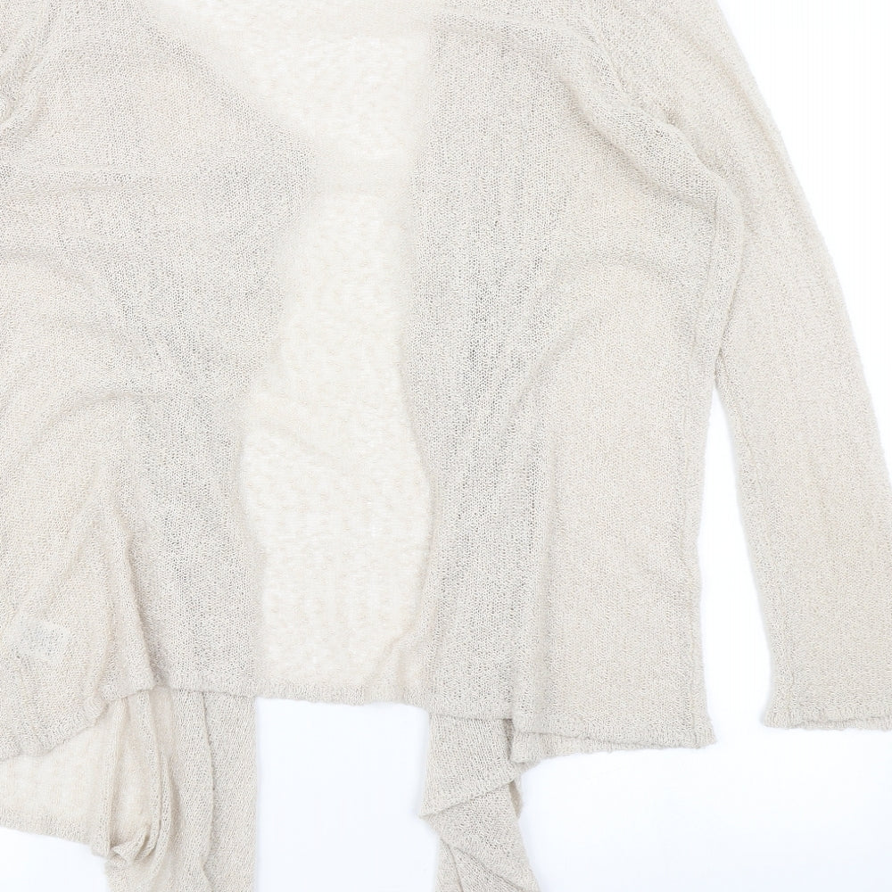 BM Womens Beige  Knit Cardigan Jumper Size XL